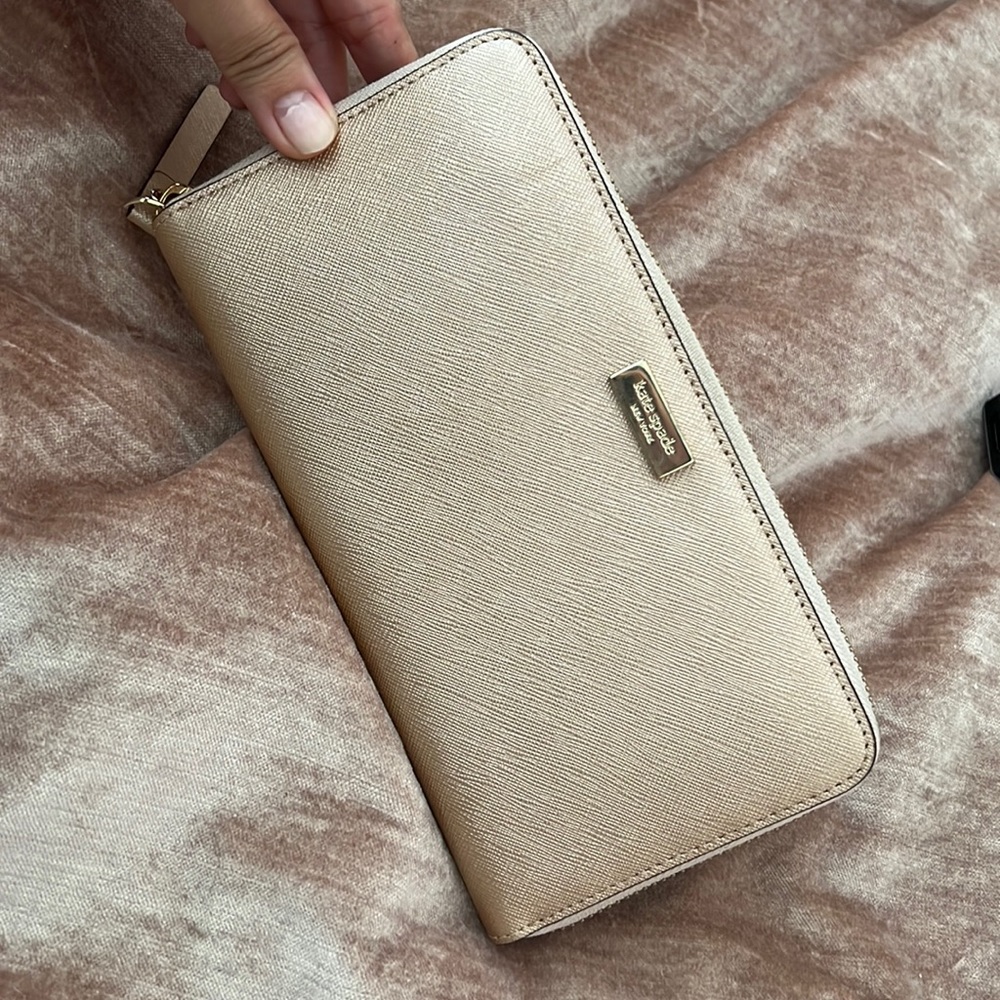 Kate Spade Spencer Metallic Slim Continental Wallet